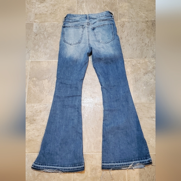 High Rise Flare jean with raw hem 26 bell bottom country - Picture 2 of 4